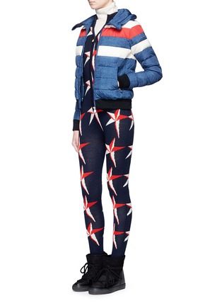 Figure View - Click To Enlarge - PERFECT MOMENT - 'Queenie' denim print quilted down ski jacket
