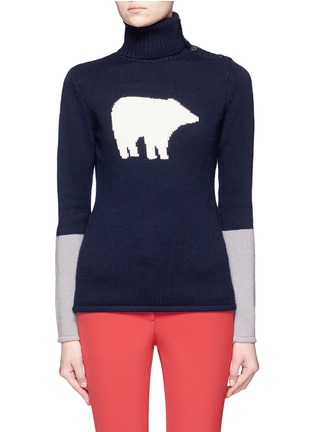 Main View - Click To Enlarge - PERFECT MOMENT - Polar bear intarsia Merino wool sweater