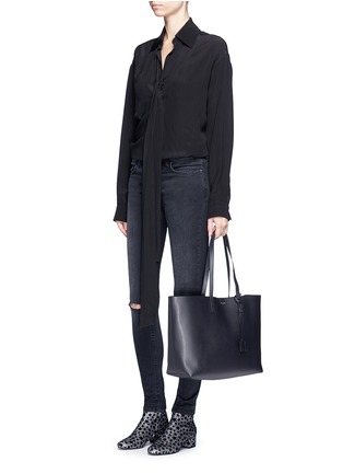 Figure View - Click To Enlarge - SAINT LAURENT - Large calfskin leather tote