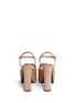 Back View - Click To Enlarge - SAINT LAURENT - 'Candy' bow suede platform sandals