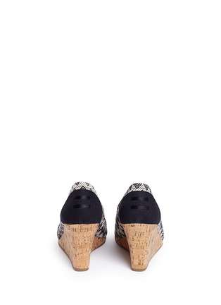 Back View - Click To Enlarge - 90294 - 'Classic' chevron cork wedge sandals