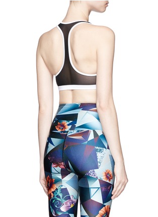 Back View - Click To Enlarge - WE ARE HANDSOME - 'The Score' print mesh racerback active bra