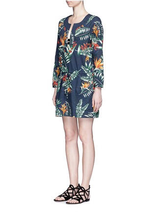 Figure View - Click To Enlarge - WE ARE HANDSOME - 'The Bazaar' tropical cotton drawstring tunic dress