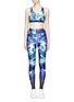 Main View - Click To Enlarge - WE ARE HANDSOME - 'The Dalliance' print mesh trim active leggings