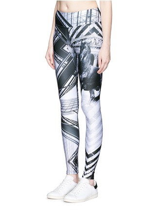 Front View - Click To Enlarge - WE ARE HANDSOME - 'The Siege' scenic print active leggings