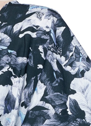 Detail View - Click To Enlarge - WE ARE HANDSOME - 'The Hybrid' tie waist floral cotton maxi kaftan