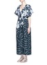 Figure View - Click To Enlarge - WE ARE HANDSOME - 'The Hybrid' tie waist floral cotton maxi kaftan