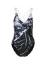 Main View - Click To Enlarge - WE ARE HANDSOME - 'The Hybrid' lattice back one-piece swimsuit