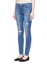 Front View - Click To Enlarge - FRAME - 'Le Skinny de Jeanne' distressed jeans