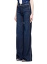 Front View - Click To Enlarge - FRAME - 'Le Capri' piped cotton blend wide leg jeans