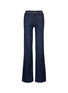 Main View - Click To Enlarge - FRAME - 'Le Capri' piped cotton blend wide leg jeans