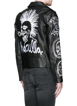 Back View - Click To Enlarge - HACULLA - 'NYC Tribe' leather biker jacket