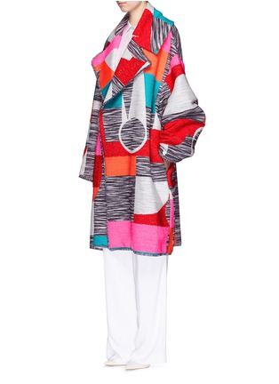 Figure View - Click To Enlarge - ROKSANDA - Marled mix tapestry jacquard oversize coat