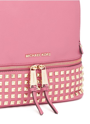 Detail View - Click To Enlarge - MICHAEL KORS - 'Rhea' small stud leather backpack