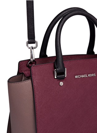 Detail View - Click To Enlarge - MICHAEL KORS - 'Selma' medium saffiano leather satchel