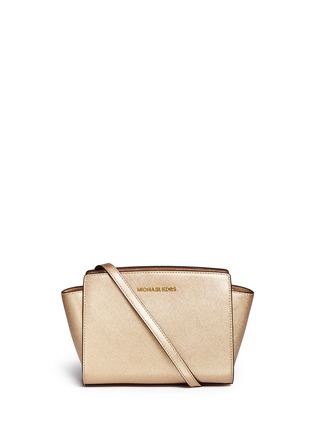 Main View - Click To Enlarge - MICHAEL KORS - 'Selma' medium saffiano leather messenger bag