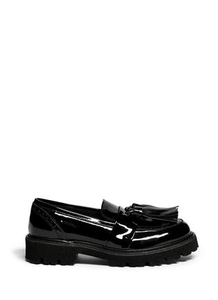 Main View - Click To Enlarge - MSGM - Patent leather tassel loafers
