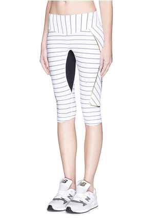Front View - Click To Enlarge - LUCAS HUGH - 'Nordica' pinstripe sports leggings