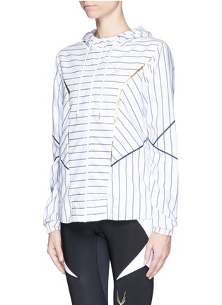 Front View - Click To Enlarge - LUCAS HUGH - Pinstripe rainshell sports jacket