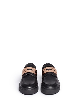 Figure View - Click To Enlarge - EUGÈNE RICONNEAUS - 'Inez' metal plate leather low top sneakers
