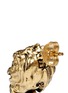 Detail View - Click To Enlarge - ELA STONE - 'Arie' lion head onyx brass stud earrings