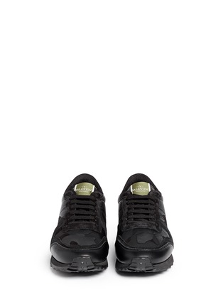 Figure View - Click To Enlarge - VALENTINO GARAVANI - Camouflage print suede leather sneakers