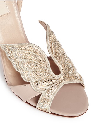 Detail View - Click To Enlarge - VALENTINO GARAVANI - 'Angelicouture' angel wing crystal leather sandals