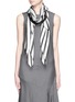 Figure View - Click To Enlarge - VALENTINO GARAVANI - Stripe silk chiffon scarf