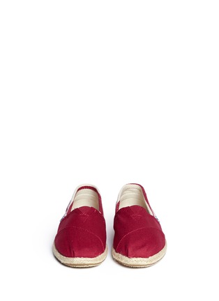 Figure View - Click To Enlarge - 90294 - Classic stripe canvas slip-ons