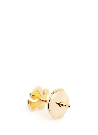Back View - Click To Enlarge - LOQUET LONDON - 14k yellow gold dove single earring - Spread Your Wings