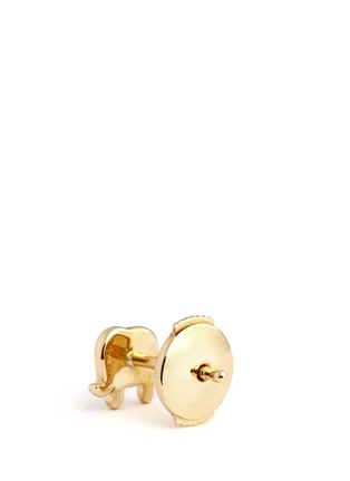 Back View - Click To Enlarge - LOQUET LONDON - 14k yellow gold elephant single earring - Happiness