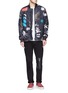 Figure View - Click To Enlarge - PS PAUL SMITH - Tribal print quilted down bomber jacket