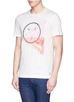 Front View - Click To Enlarge - PAUL SMITH - Logo pima cotton T-shirt 