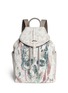 Main View - Click To Enlarge - ALEXANDER MCQUEEN - Skull poster suede backpack