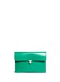 Main View - Click To Enlarge - ALEXANDER MCQUEEN - Skull clasp flat leather clutch