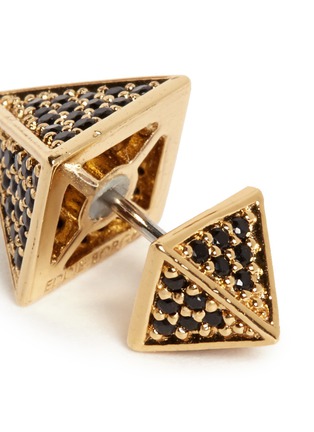 Detail View - Click To Enlarge - EDDIE BORGO - Pavé crystal pyramid earrings