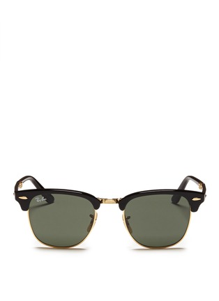 Main View - Click To Enlarge - RAY-BAN - 'Clubmaster Folding' acetate browline sunglasses