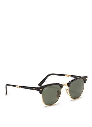 Figure View - Click To Enlarge - RAY-BAN - 'Clubmaster Folding' acetate browline sunglasses