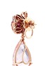 Detail View - Click To Enlarge - ANYALLERIE - Rose' diamond morganite ruby 18k rose gold mismatched earrings