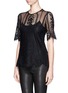 Front View - Click To Enlarge - MO&CO. EDITION 10 - Guipure lace top