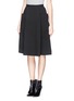 Front View - Click To Enlarge - MO&CO. EDITION 10 - Oversized pocket A-line rib skirt