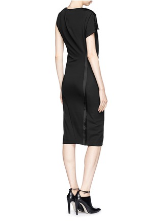 Back View - Click To Enlarge - MO&CO. EDITION 10 - Asymmetric drape dress