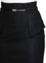 Detail View - Click To Enlarge - MO&CO. EDITION 10 - Front slit wool felt pencil skirt