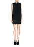Main View - Click To Enlarge - MO&CO. EDITION 10 - Neck cuff ruche crepe dress