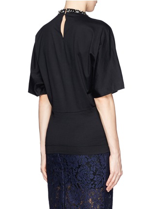 Back View - Click To Enlarge - MO&CO. EDITION 10 - Jewel neckline dolman sleeve jersey top