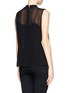 Back View - Click To Enlarge - MO&CO. EDITION 10 - Texture front sheer sleeveless blouse