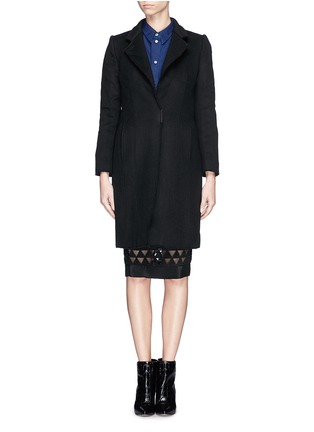 Main View - Click To Enlarge - MO&CO. EDITION 10 - Felt wool blend coat 