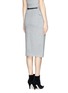 Back View - Click To Enlarge - MO&CO. EDITION 10 - Side flap felt pencil skirt with belt