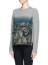 Front View - Click To Enlarge - MO&CO. EDITION 10 - Mohair fur ombré wool sweater