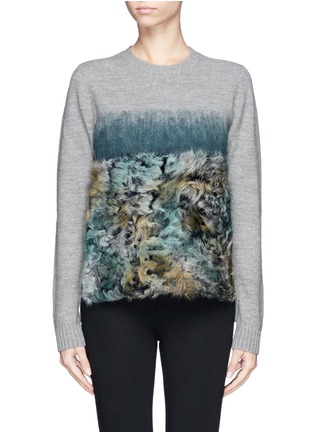 Main View - Click To Enlarge - MO&CO. EDITION 10 - Mohair fur ombré wool sweater